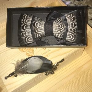 Luxury Feather Bow Tie